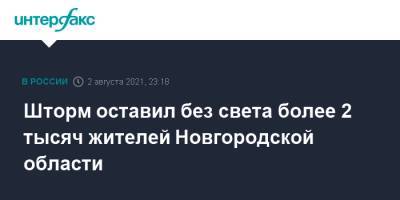 Шторм оставил без света более 2 тысяч жителей Новгородской области - interfax.ru - Москва - Новгородская обл.