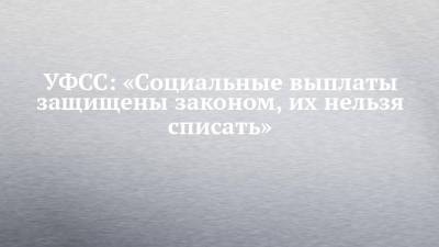 УФСС: «Социальные выплаты защищены законом, их нельзя списать» - chelny-izvest.ru - Россия