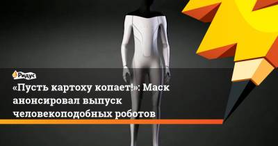 «Пусть картоху копает!»: Маск анонсировал выпуск человекоподобных роботов - ridus.ru