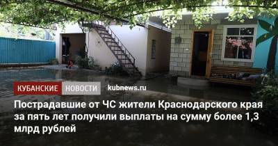 Пострадавшие от ЧС жители Краснодарского края за пять лет получили выплаты на сумму более 1,3 млрд рублей - kubnews.ru - Краснодарский край - Новороссийск