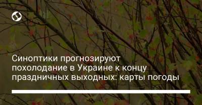 Синоптики прогнозируют похолодание в Украине к концу праздничных выходных: карты погоды - liga.net - Украина - Крым - Запорожская обл. - Кировоградская обл. - Днепропетровская обл. - Одесская обл. - Закарпатская обл. - Полтавская обл. - Херсонская обл.