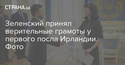 Владимир Зеленский - Зеленский принял верительные грамоты у первого посла Ирландии. Фото - strana.ua - Украина - Киев - Ирландия