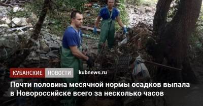 Почти половина месячной нормы осадков выпала в Новороссийске всего за несколько часов - kubnews.ru - Краснодарский край - Новороссийск
