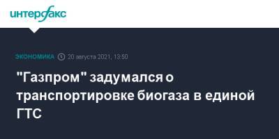 "Газпром" задумался о транспортировке биогаза в единой ГТС - interfax.ru - Москва - Европа