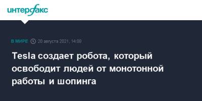 Илон Маск - Tesla создает робота, который освободит людей от монотонной работы и шопинга - interfax.ru - Москва