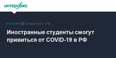 Валерий Фальков - Иностранные студенты смогут привиться от COVID-19 в РФ - interfax.ru - Москва - Россия