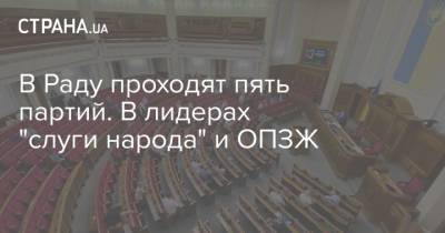 В Раду проходят пять партий. В лидерах "слуги народа" и ОПЗЖ - strana.ua - Украина - Крым - Парламент