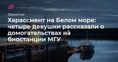 Харассмент на Белом море: четыре девушки рассказали о домогательствах на биостанции МГУ - tvrain.ru - район Лоухский - республика Карелия