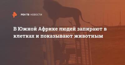 В Южной Африке людей запирают в клетках и показывают животным - ren.tv - Юар