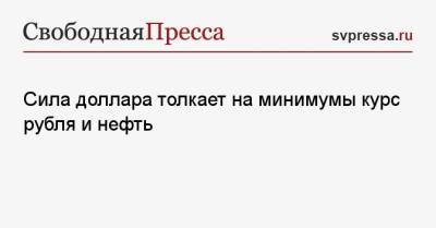 Николай Переславский - Сила доллара толкает на минимумы курс рубля и нефть - svpressa.ru - США