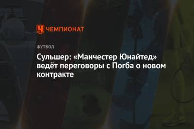 Ульяна-Гуннар Сульшер - Поль Погба - Сульшер: «Манчестер Юнайтед» ведёт переговоры с Погба о новом контракте - championat.com