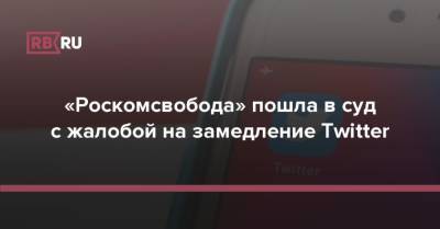 «Роскомсвобода» пошла в суд с жалобой на замедление Twitter - rb.ru - Россия - Twitter