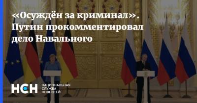 Владимир Путин - Алексей Навальный - Ангела Меркель - «Осуждён за криминал». Путин прокомментировал дело Навального - nsn.fm - Москва - Россия - Германия
