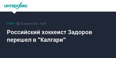 Никита Задоров - Российский хоккеист Задоров перешел в "Калгари" - sport-interfax.ru - Москва - Россия - шт. Колорадо