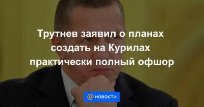 Трутнев заявил о планах создать на Курилах практически полный офшор - news.mail.ru