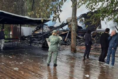 СК: Под завалами сгоревшего в деревне Подборовье-1 гостевого дома могут быть люди - mk-pskov.ru - Россия - Псковская обл. - Псков