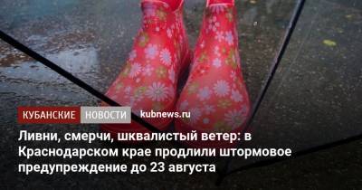 Ливни, смерчи, шквалистый ветер: в Краснодарском крае продлили штормовое предупреждение до 23 августа - kubnews.ru - Анапа - Сочи - Краснодарский край - респ. Адыгея