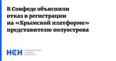 Ольга Ковитиди - В Совфеде объяснили отказ в регистрации на «Крымской платформе» представителю полуострова - nsn.fm - Россия - Украина - Киев - Крым