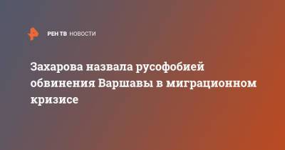 Мария Захарова - Мариуш Блащак - Захарова назвала русофобией обвинения Варшавы в миграционном кризисе - ren.tv - Россия - Белоруссия - Польша - Варшава