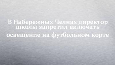 В Набережных Челнах директор школы запретил включать освещение на футбольном корте - chelny-izvest.ru - Набережные Челны - Зябнуть