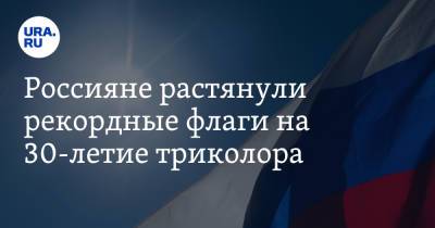 Россияне растянули рекордные флаги на 30-летие триколора. Видео - ura.news - Москва - Россия