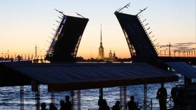 Дворцовый мост и «Лахта-центр» подсветили цветами триколора в День флага России - 5-tv.ru - Россия - Санкт-Петербург