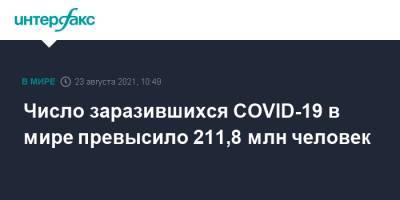 Джонс Хопкинс - Число заразившихся COVID-19 в мире превысило 211,8 млн человек - interfax.ru - Москва - США - Бразилия - Индия