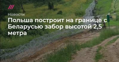 Александр Лукашенко - Польша построит на границе с Беларусью забор высотой 2,5 метра - tvrain.ru - Белоруссия - Польша - Twitter