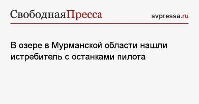 В озере в Мурманской области нашли истребитель с останками пилота - svpressa.ru - Москва - Украина - Мурманская обл.
