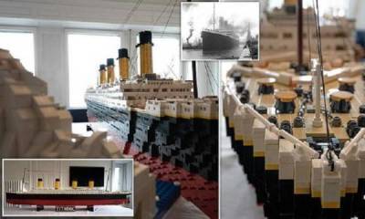 Копия Титаника из 25 000 игрушечных кубиков LEGO - skuke.net - США - Англия - Швейцария - Нью-Йорк - Нью-Йорк - Ирландия