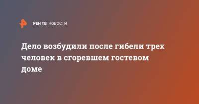 Дело возбудили после гибели трех человек в сгоревшем гостевом доме - ren.tv - Россия - Псковская обл.