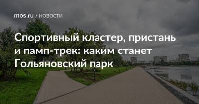 Спортивный кластер, пристань и памп-трек: каким станет Гольяновский парк - mos.ru - Москва - Благоустройство
