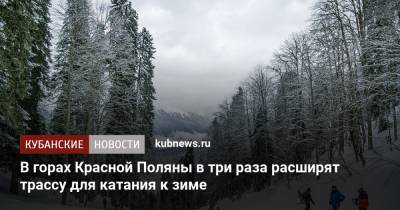 В горах Красной Поляны в три раза расширят трассу для катания к зиме - kubnews.ru - Сочи - Краснодарский край