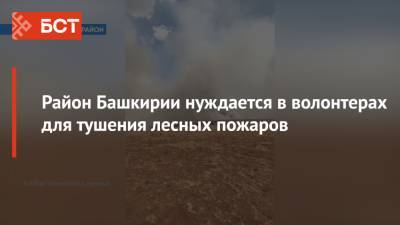 Район Башкирии нуждается в волонтерах для тушения лесных пожаров - bash.news - Башкирия - район Зианчуринский