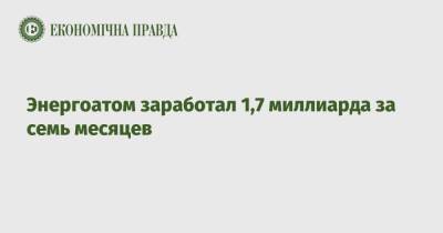 Энергоатом заработал 1,7 миллиарда за семь месяцев - epravda.com.ua - Украина