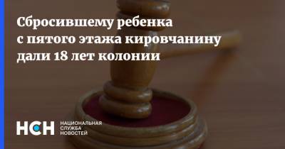 Сбросившему ребенка с пятого этажа кировчанину дали 18 лет колонии - nsn.fm - Кировская обл.