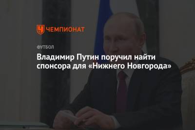 Владимир Путин - Александр Кержаков - Владимир Путин поручил найти спонсора для «Нижнего Новгорода» - championat.com - Россия - Нижегородская обл. - Нижний Новгород
