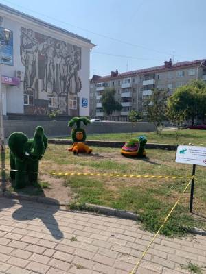 В Кургане установили новые топиарии — цветные - znak.com