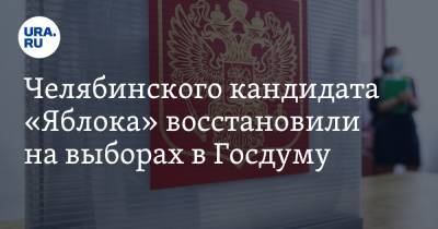 Сергей Обертас - Челябинского кандидата «Яблока» восстановили на выборах в Госдуму - ura.news - Россия - Челябинск - Миасс