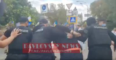 Петр Порошенко - Мужчину, облившего Порошенко зеленкой, задержали (ВИДЕО) - dsnews.ua - Украина - Киев