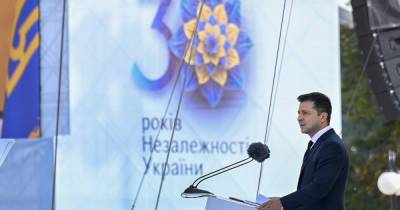 Владимир Зеленский - Ангела Меркель - Джо Байден - Большой герб и пустота. Почему Байден испортил Зеленскому сакральный праздник - dsnews.ua - Украина
