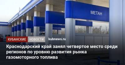 Краснодарский край занял четвертое место среди регионов по уровню развития рынка газомоторного топлива - kubnews.ru - Россия - Краснодарский край