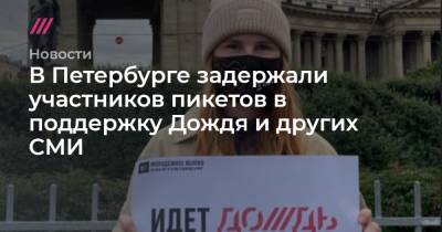 В Петербурге задержали участников пикетов в поддержку Дождя и других СМИ - tvrain.ru - Санкт-Петербург