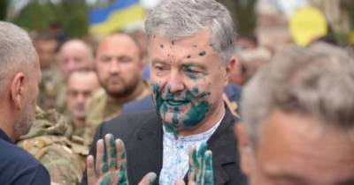 Владимир Зеленский - Петр Порошенко - Порошенко обвинил Зеленского в причастности к нападению на него с зеленкой (фото) - focus.ua - Украина - Нападение