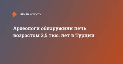 Археологи обнаружили печь возрастом 3,5 тыс. лет в Турции - ren.tv - Турция