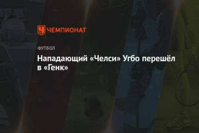 Нападающий «Челси» Угбо перешёл в «Генк» - championat.com - Лондон - Рим