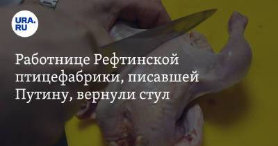 Владимир Путин - Работнице Рефтинской птицефабрики, писавшей Путину, вернули стул - ura.news