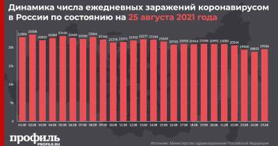 За сутки в России зарегистрировали 19536 новых случаев COVID-19 и более 800 смертей - profile.ru - Москва - Россия - Санкт-Петербург - Московская обл.