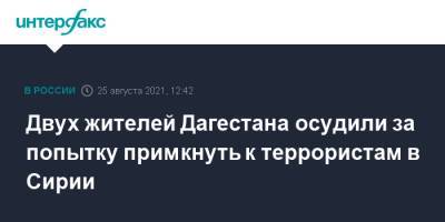 Двух жителей Дагестана осудили за попытку примкнуть к террористам в Сирии - interfax.ru - Москва - Сирия - Махачкала - респ. Дагестан - Ростов-На-Дону - Каспийск