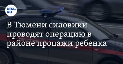В Тюмени силовики проводят операцию в районе пропажи ребенка - ura.news - Россия - Тюмень - Тюменская обл.